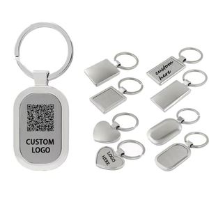 Llavero Metálico Personalizado con Código QR Impreso, Llavero con Código de Barras Bidimensional - Product Image 1