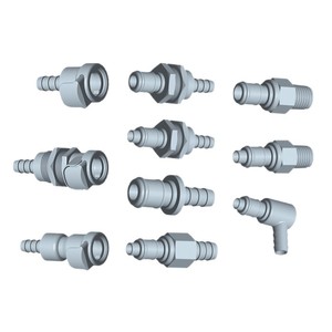 JU Plas Fitting POM <b>Plastic</b> APFD170 Quick Connect Female Coupling With Valve Stop For <b>Rubber</b> Hose 6.0-10.0mm - Product Image 4