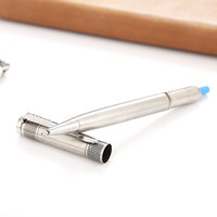 Bolígrafo giratorio de metal de negocios de lujo de alta calidad con logotipo personalizado, 0,7mm de ancho de escritura, regalo promocional