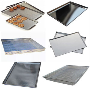 60*40cm Standard größe Kommerzielles Antihaft-Brot backblech Kunden spezifische Größe Aluminium-Edelstahl-Metall-Backblech für den Ofen - Product Image 6