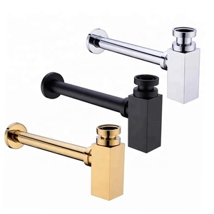 OEM in ottone in acciaio inox trappola per bottiglie lavello scoli a <span class=keywords><strong>sifone</strong></span> con superficie placcata all'ingrosso accessori per il bagno produttore - Product Image 2
