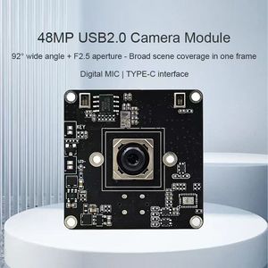 โมดูลกล้อง LLGCAM 48MP USB2.0 พร้อมไมโครโฟนดิจิตอล อินเทอร์เฟซ Type C มุมกว้าง 92 องศา รูรับแสง F2.5 - Product Image 1
