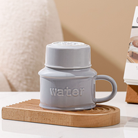 Ins jolie bouilloire de grande capacité tasse en céramique tasse de ménage de grande valeur tasse de bureau avec couvercle tasse d'eau potable