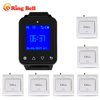 Système d'Appel de Service Intelligent pour Restaurant Café Hôtel 433Hz, Récepteur Pager Montre-Bracelet Sans Fil
