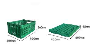 Opvouwbare opbergmand voor fruit, geventileerd transportmandje, plastic opvouwbare mand, groentenmand van gaas, opvouwbare krat - Product Image 2