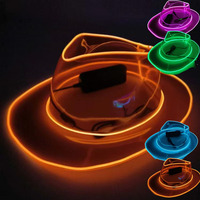 Cappello da Cowboy/Cowgirl Luminoso a LED per Feste, Matrimoni, Compleanni, Stile Western, Divertente e Brillante per Adulti