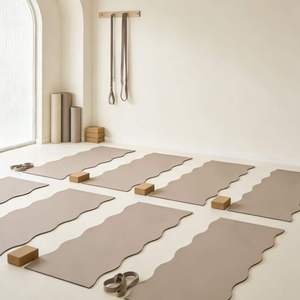 Tapete de Yoga Ecológico de 5mm de Grosor, Ovalado, de PU y Caucho Natural, Antideslizante, con Logotipo Personalizado, Vegano, para Pilates y Estudio de Yoga - Product Image 1