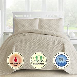 Colcha de microfibra para cama, manta fina acolchada para hotel - Product Image 3