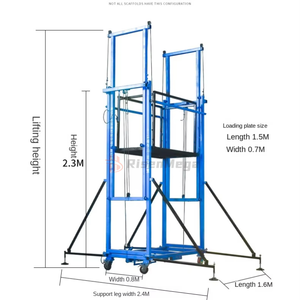 Risenmega 500-1000KG 12M Nuevo diseño Múltiples modelos Elevador de andamio eléctrico plegable para pintar la pared con CE - Product Image 1