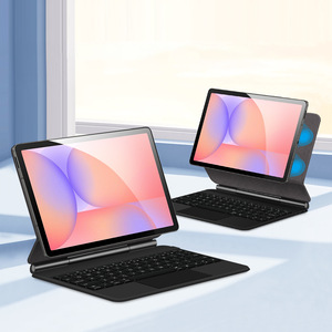 Funda de teclado mágico retroiluminada de <span class=keywords><strong>7</strong></span> colores inalámbrica con soporte magnético delgado para Samsung Galaxy <span class=keywords><strong>Tab</strong></span> S10 <span class=keywords><strong>Lite</strong></span> 2025 S9 11 pulgadas S10 S9 Fe 10,9 - Product Image 2