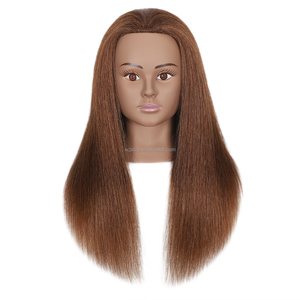 Cabeza de entrenamiento de peluquería profesional maniquí <span class=keywords><strong>Real</strong></span> para mujer corte de pelo trenzado blanqueamiento-humano sintético para modelado - Product Image 6