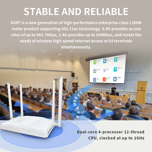 Беспроводной маршрутизатор Full Gigabit WiFi5 AC1200Mbps, двухдиапазонный 2.4G/5G, с высокой пропускной способностью, 4 антенны, функция домашнего модема - Product Image 6