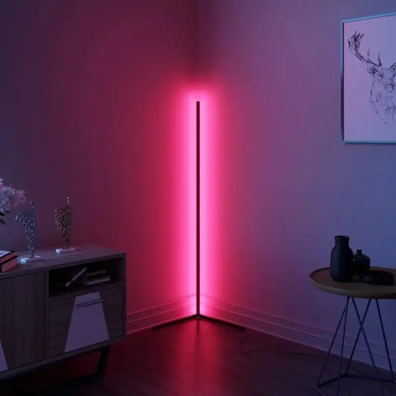 Скандинавская светодиодная Напольная Лампа, умный минималистичный светильник в современном дизайне, угловая Светодиодная лампа RGB для гостиной с активацией звуком