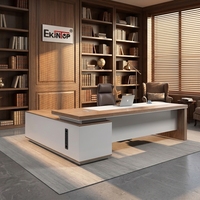 Bureau de direction Ekintop moderne et luxueux en bois, table de travail, designs de bureau de direction high-tech, mobilier de bureau