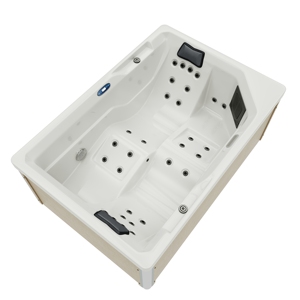 Vasca Idromassaggio da Esterno Autoportante dal Design Moderno, Forma Rettangolare, <span class=keywords><strong>Spa</strong></span> per 2 Persone con 34 Getti, Facile da Montare, Garanzia 3 Anni - Product Image 2