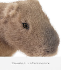 Estatua de Capybara hecha a mano, piel sintética ultra suave no rellena artesanal para decoración de estante de escritorio de guardería, regalo coleccionable Diwali Ramadán - Product Image 5