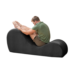 Canapé d'intérieur en velours <span class=keywords><strong>noir</strong></span> de luxe sur mesure, chaise longue incurvée en mousse sexy - Product Image 2