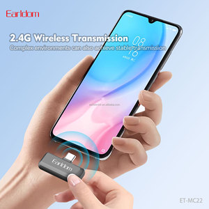 Micrófono inalámbrico Earldom Laval con estuche de carga para creadores de contenido, grabación de video, vlogs, podcasts, YouTube, TikTok - Product Image 3