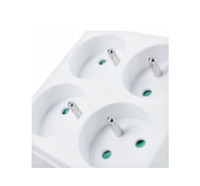 Adaptateur de prise électrique française 4 voies Pheiyon pour la protection des enfants, 16A 230V 3680W, obturateur de sécurité type E, prise murale CE RoHS, maison, bureau