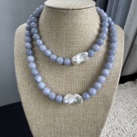 Collier de perles en pierre naturelle véritable, personnalisé, coloré, à superposition, avec perles abacus rondes et perles baroques, bijoux en pierres précieuses pour boutiques