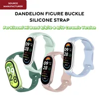 Bracelet de remplacement en silicone souple et respirant à motif pissenlit pour montre connectée Mi Band 8/9/10
