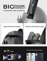 Support de téléphone rotatif LISEN pour voiture, fixation mobile à 360 degrés, support de tableau de bord à verrouillage automatique pour iPhone 16 Pro Max SUV