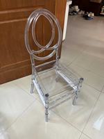 Chaise en acrylique, ensemble tables à manger et chaises pour fêtes en plein air, tables de banquet, chaise chiavari empilable transparente