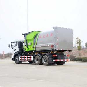 รถบรรทุกเก็บขยะแบบตะขอเกี่ยว OEM Dongfeng พร้อมตู้คอนเทนเนอร์บีบอัดแบบถอดได้สำหรับการเก็บและขนย้ายขยะมูลฝอย - Product Image 6