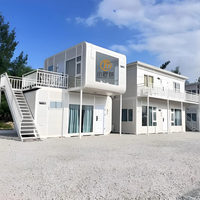 Vente à chaud en Chine de 20/40 pieds Airbnb villa de luxe préfabriquée en acier anti-ouragan petite maison cabine pomme jardin dosette hôtel salle de bain