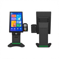 Kiosque en libre-service de style bureau, écran tactile pour la commande et le paiement, 15,6 à 23,6 pouces avec imprimante, scanner, lecteur, support POS