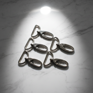 Fermoir mousqueton pivotant <span class=keywords><strong>en</strong></span> fer <span class=keywords><strong>argent</strong></span>é sans nickel, style vintage, avec anneau <span class=keywords><strong>en</strong></span> D pour accessoires <span class=keywords><strong>de</strong></span> quincaillerie <span class=keywords><strong>de</strong></span> sacs et <span class=keywords><strong>de</strong></span> pochettes - Product Image 2