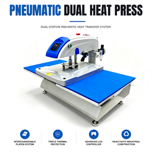 Termopressa 40x50 a Doppia Stazione Pneumatica ad Apertura Automatica per Sublimazione su T-shirt - Product Image 4