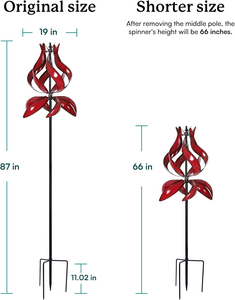 Moulins à <span class=keywords><strong>vent</strong></span> de <span class=keywords><strong>jardin</strong></span> - Grands moulins à <span class=keywords><strong>vent</strong></span> en métal pour extérieur <span class=keywords><strong>avec</strong></span> piquet, décoration de <span class=keywords><strong>jardin</strong></span> et pelouse - Product Image 4