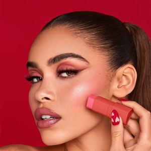 Maquillage pour le visage 3 en 1, tampon de cœur <span class=keywords><strong>crémeux</strong></span>, <span class=keywords><strong>Blush</strong></span> sur bâton, lèvres, joues, yeux, teinte, nouveau <span class=keywords><strong>Blush</strong></span> en forme de cœur végétalien polyvalent, offre spéciale - Product Image 5