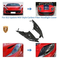 Garnitures de ventilation de phares en fibre de carbone sèche pré-imprégnée style MSY pour Ferrari 812 Superfast GTS