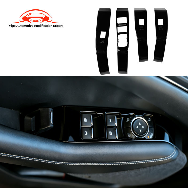 Panneau d'ascenseur en verre noir brillant