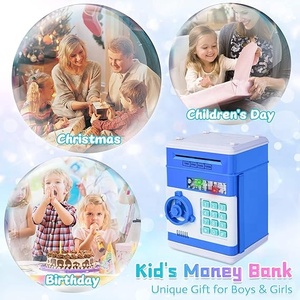 Mật khẩu điện tử Heo đất tiền mặt đồng xu ngân hàng ATM mini tích hợp hiệu ứng âm thanh Heo đất phổ biến Quà Tặng trẻ em - Product Image 5