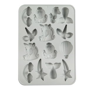Stampo in Silicone Ecologico a 14 Cavità a Forma di <span class=keywords><strong>Sirena</strong></span> e Unicorno, per Barrette, Caramelle, Waffle e Cioccolato, per Pasticceria, di Cathylin - Product Image 6