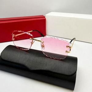 Gafas de Sol de Diseño con Corte de Diamante Sin Montura para Mujer y Hombre, Nuevo Modelo con Estuche y Recibos de Marca Famosa - Product Image 3