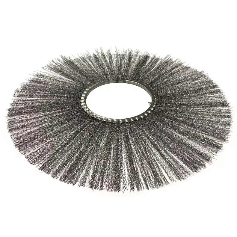 Wholesale stainless steel wire wafer brush high quality road clean sweeper brush