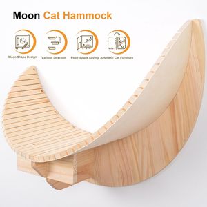 Estante de <span class=keywords><strong>gato</strong></span> de luna de madera 202407 para pared y perchas Muebles de pared de <span class=keywords><strong>gato</strong></span> para gatos de interior - Product Image 4