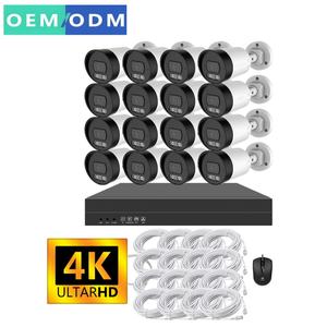 4k Em Dois Sentidos De Áudio 16ch Camera Kit Metal Habitação <span class=keywords><strong>16</strong></span> ch Cctv Poe Ip Camera Sistema De Segurança - Product Image 1