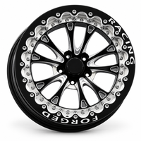 Nouvelles jantes en aluminium forgé à visser 5x114.3 5x120.65 Beadlock 15x10 17x10 18x10 Noir brillant usiné multi-branches Corvette