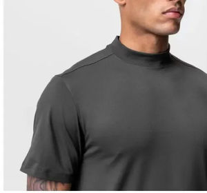 T-shirt d'été surdimensionné de haute qualité pour hommes 100% coton avec nylon spandex Design promotionnel à col serré - Product Image 2