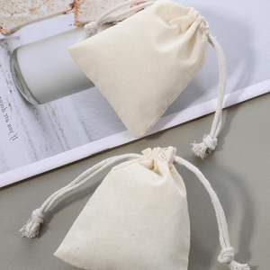 带字母图案的重型棉绳抽绳袋，可定制尺寸，适合旅行、杂货和户外活动 - Product Image 4