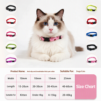 Collier pour chien en nylon réglable et personnalisable, style moderne, doux, avec logo personnalisé – Accessoires pour chien à motif uni moderne