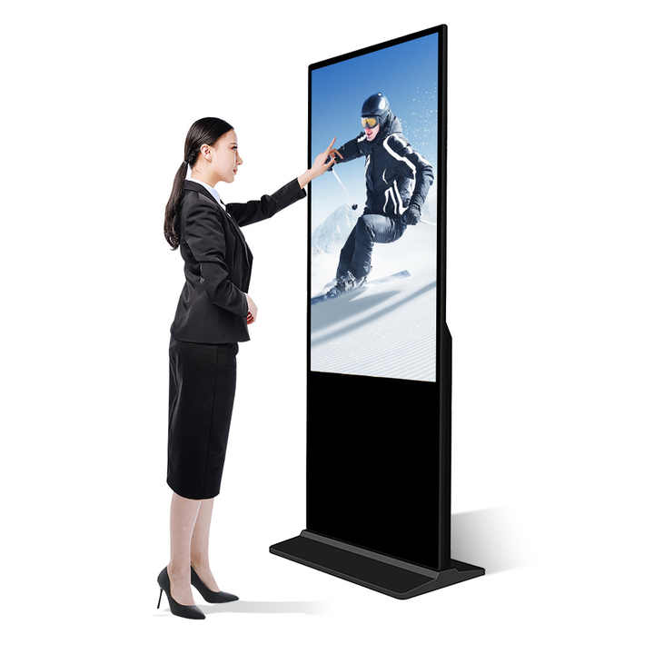 indoor free stand smart touch vertical screen lcd digital sigange