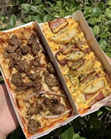 Boîte à pizza à tiroir coulissant, boîte à pizza rectangulaire pour pâtes cuites individuellement, emballage de pizza, mini conteneur en carton