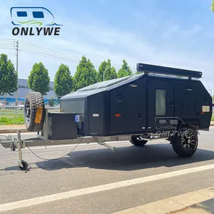 ONLYWE lüks Off Road kamp karavan römork Offroad slayt dışarı mutfak kamp römorku avustralya standartları çekme karavan