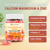 Gummies sans OGM, sans gélatine, à base de pectine, pour un sommeil réparateur, enrichies en vitamines, calcium, magnésium et zinc pour des os solides